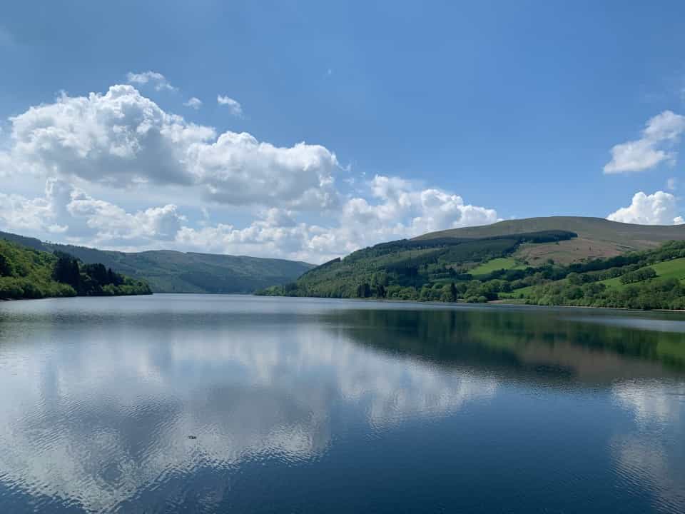 View over the Usk Reservoir