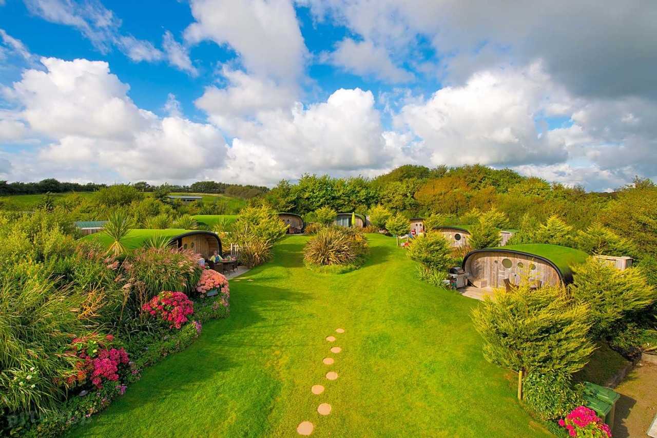 Glamping pods near the beach in Cornwall