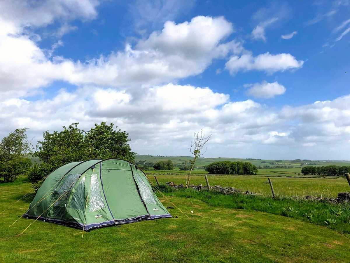 A tunnel tent in the Peak District