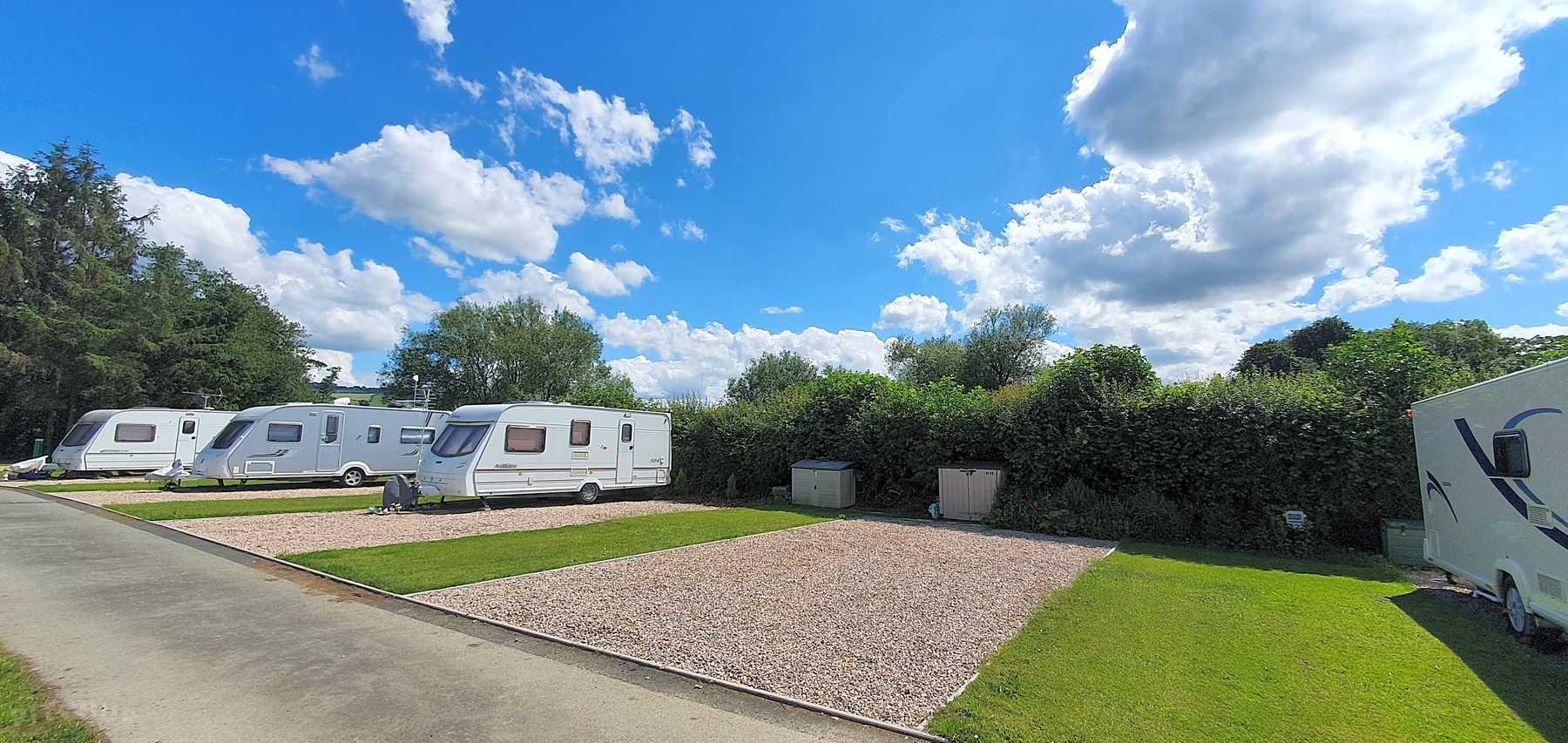 Touring caravan pitch.