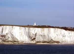 South Foreland lighthouse on Dover's white cliffs. Pic by Remi Jouan.