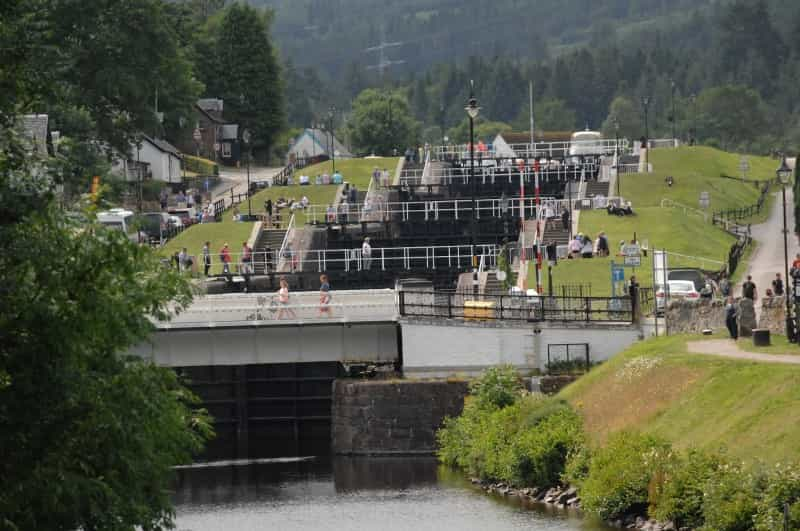 Lock flight at Fort Augustus (courtesy of George Meer)