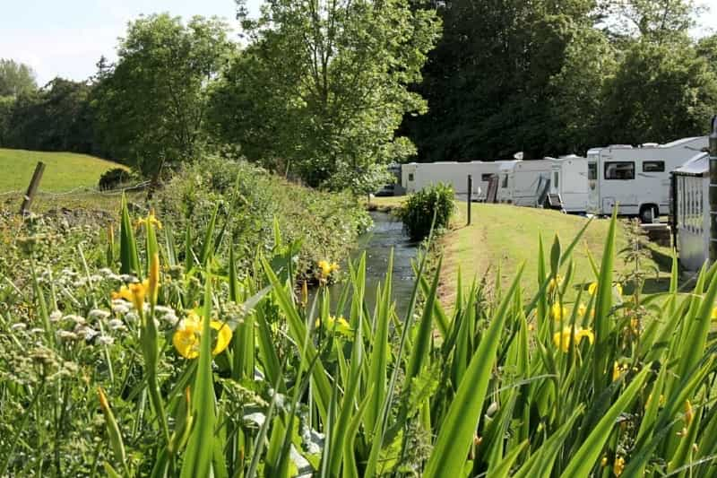 Riverside pitches at Waters Edge Caravan Park