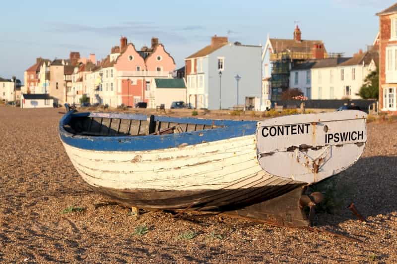 A fishing boat on the shingle at Aldeburgh (David Tip on Unsplash)