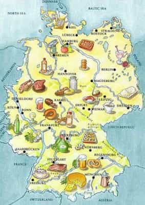 Deutschland delicacies map