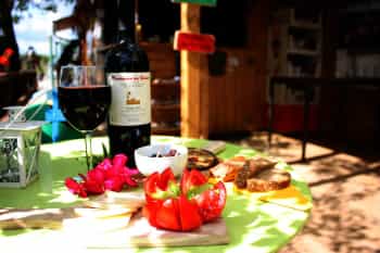 A spread at Camping Panorama del Chianti in the Tuscany hills