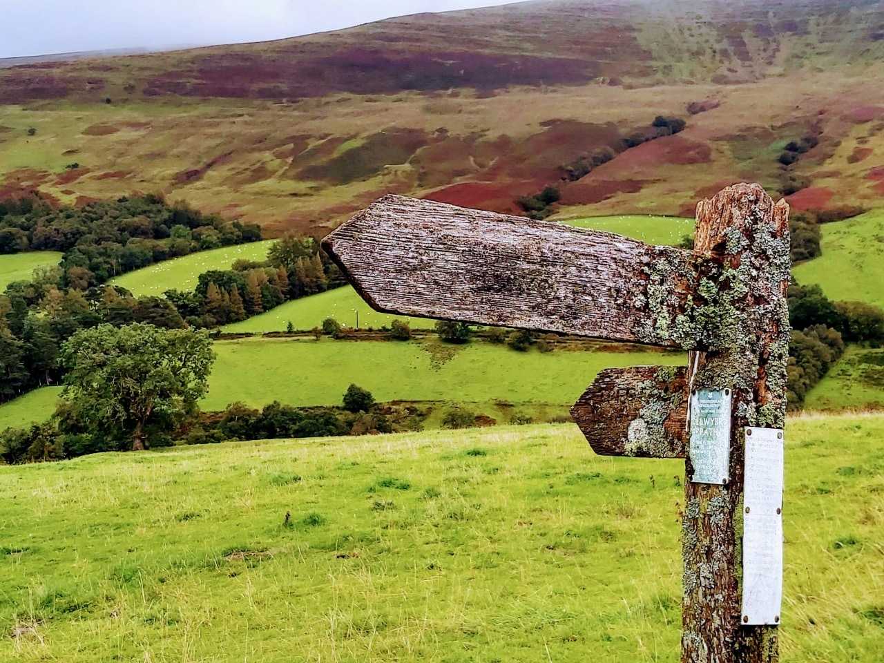 Signpost in the Brecon Beacons