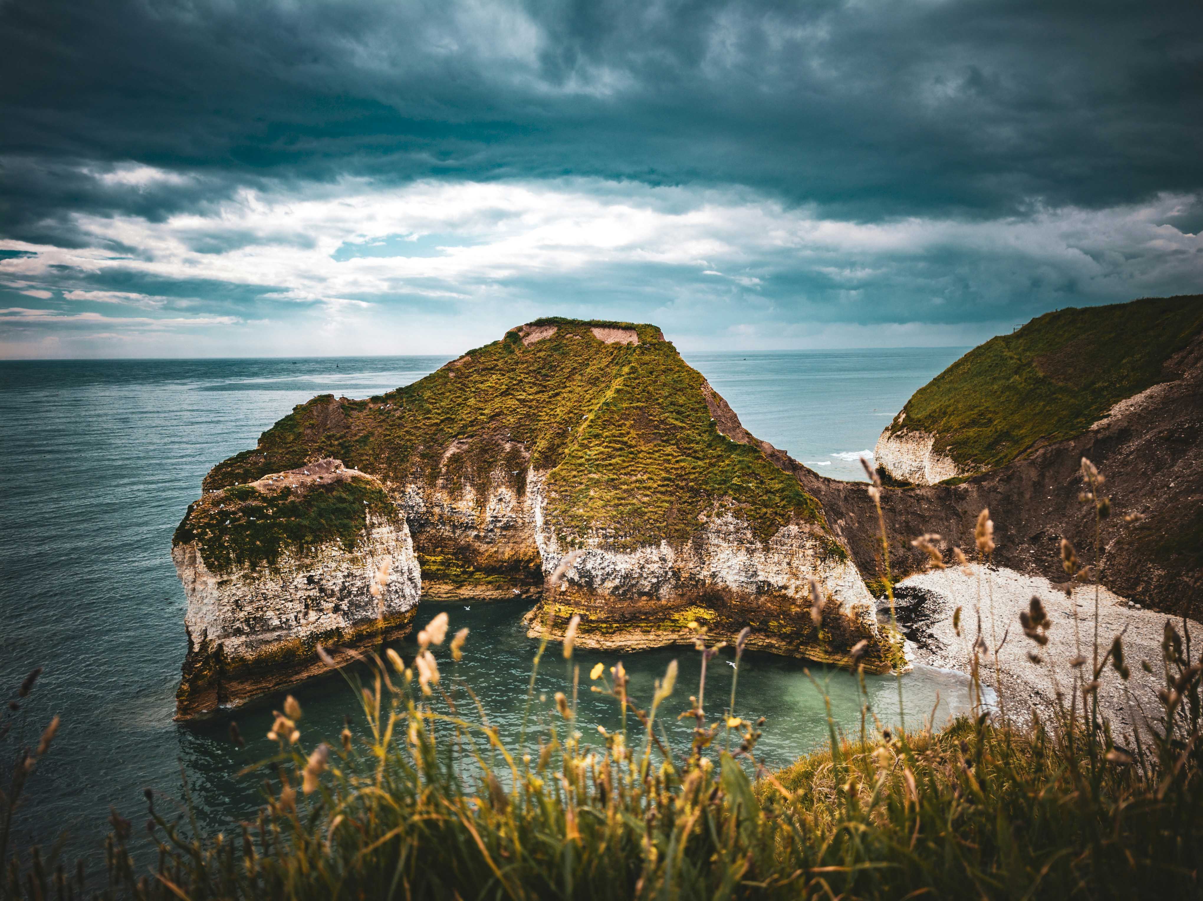 Dramatic rock formations at Flamborough Head near Bridlington (Sean P/Unsplash)
