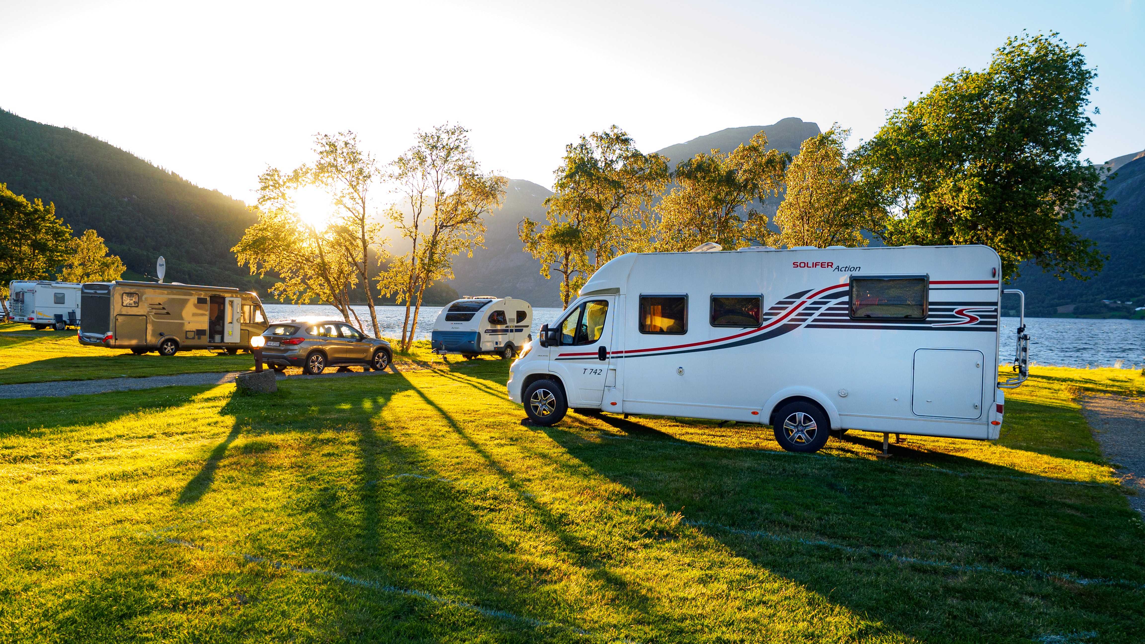 A motorhome pitched up in Norway (Alan Billyeald on Unsplash)