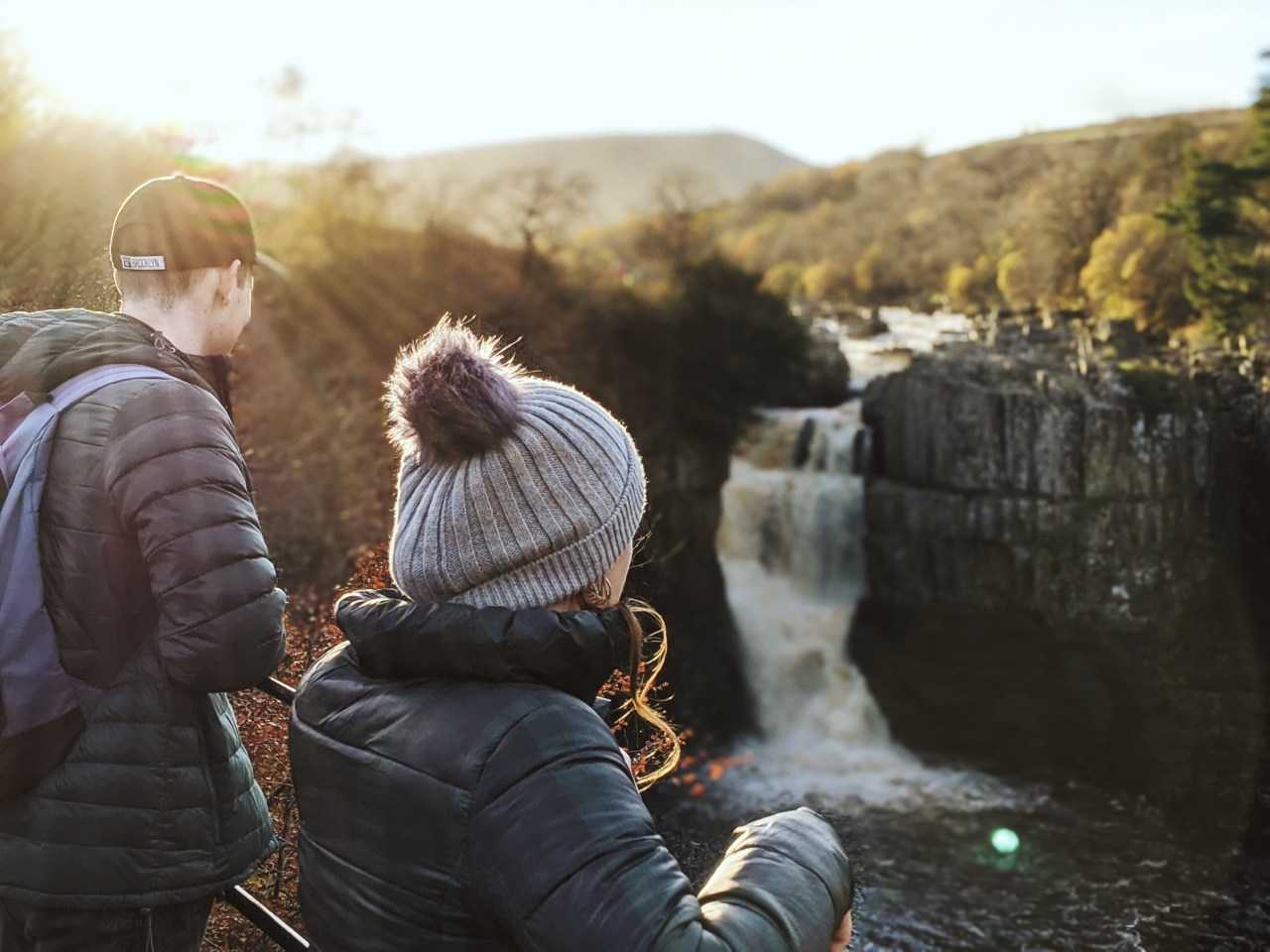 Walking above High Force waterfall in Teesdale (Sarah on Unsplash)