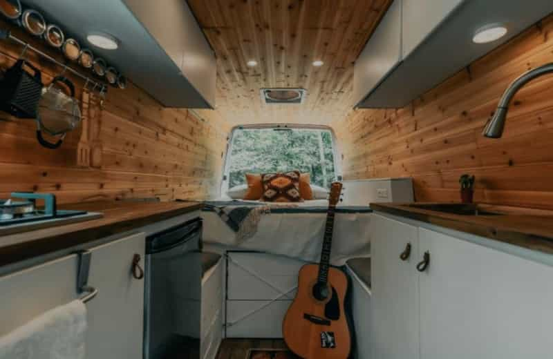 Inside a van conversion (Clay Banks / Unsplash)