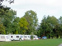 Campervans on the pitch Campervans on the pitch