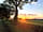 Broadmeadow Glamping: Sunset from lane outside Shepard’s hut