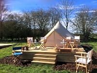 View of the bell tent View of the bell tent