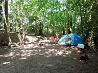 Parcel·la sobre terra forestal sense electricitat per a tenda de campanya (només per a adults, remota)