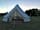 Springfield Farm Campsite: Acorn bell tent before dark