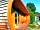 Blackberry Wood Campsite: Curvy Cabin with Bus in the background