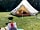 Buckland Campsite: Bell tent with own private shower and toilet room. Real beds with comfy bedding and your pit.