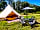 Tyddyn Teg Campsite: Bell tent with dining area