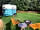 Just One Bell Tent: Fire pit and kitchen trailer