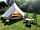 Avon Wild Camping: Bell tent with seating, table and fire pit