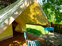 View of the spacious pre-erected tent View of the spacious pre-erected tent