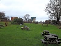 Picnic tables close to pitches Picnic tables close to pitches