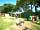 Leadstone Camping: The play area with swings, climbing frame, monkey bars and a real tractor