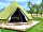 Bredon-Vale Caravan and Camping: The bell tent with the orchard in the background