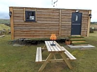 Hut with its own picnic table Hut with its own picnic table