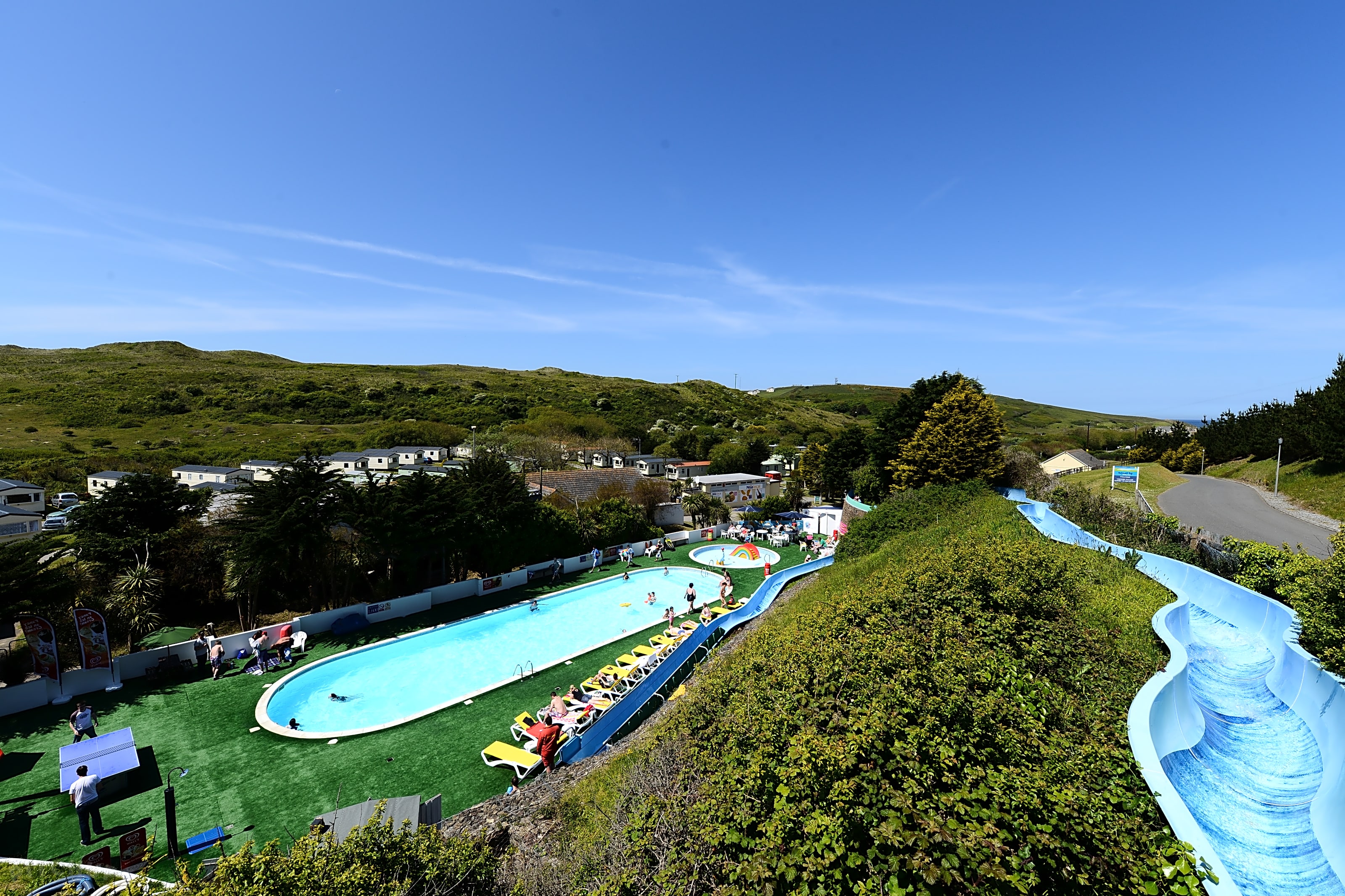 tourist parks car on newquay beach