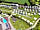 Calloose Caravan Park: View from above showing around half of the site