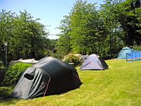 Camping area facing the mountains Camping area facing the mountains