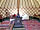 Albion Farm Yurt: The woodburning stove inside the yurt