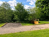 Electric hardstanding and grass motorhome pitch Electric hardstanding and grass motorhome pitch