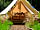 Just One Bell Tent: 5m bell tent surrounded by wild flowers with a king size bed