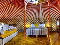 The yurt has a double bed The yurt has a double bed