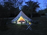 Spacious five-metre bell tent Spacious five-metre bell tent