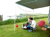 Pitches with space for an awning Pitches with space for an awning