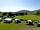 Rhos Y Foel: Fully serviced hard standing pitch with the camping field and mynydd Nefyn in the back ground.