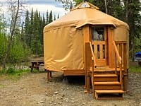 Yurt sleeping up to six (bring your own sleeping bags) Yurt sleeping up to six (bring your own sleeping bags)