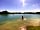 Wild Combe Camping: Paddleboarding on the reservoir