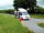 Newgrange Lodge Campsite: Entrance and pathways with a view of the Hill of Dowth in the background