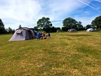 Camping in the field Camping in the field