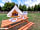 Bell Tent Glamping at Marwell Resort: Bell tent exterior