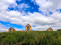 View from the wildlife pond to the bothies View from the wildlife pond to the bothies