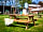 Willow Grove Farm: Farm garden with bench seating