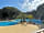 WeCamp Cala Montgó: View of the gorgeous pool from the bar/restaurant.
