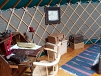 Interior of yurt Interior of yurt