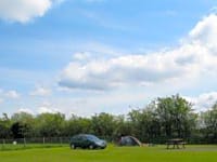 Parcel·la de gespa amb electricitat opcional per a tenda de campanya o per a remolc tenda (sense cotxes, turista de motxilla)